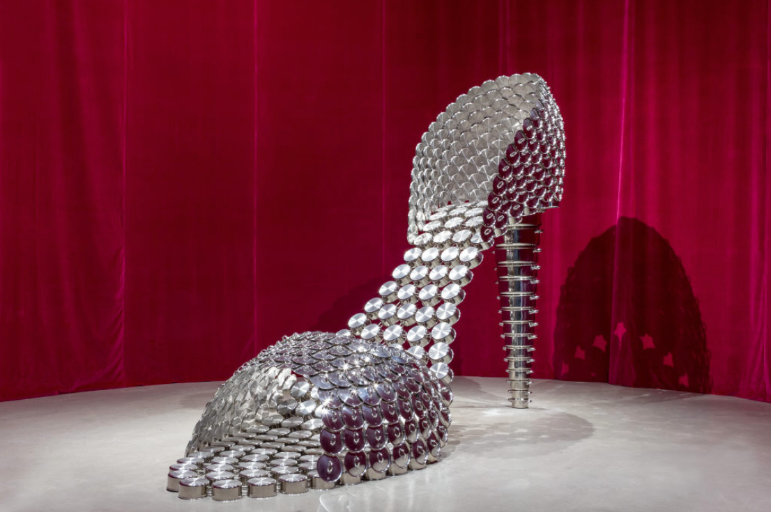 Obra "Marilyn" de Joana Vasconcelos exposición Bilbao